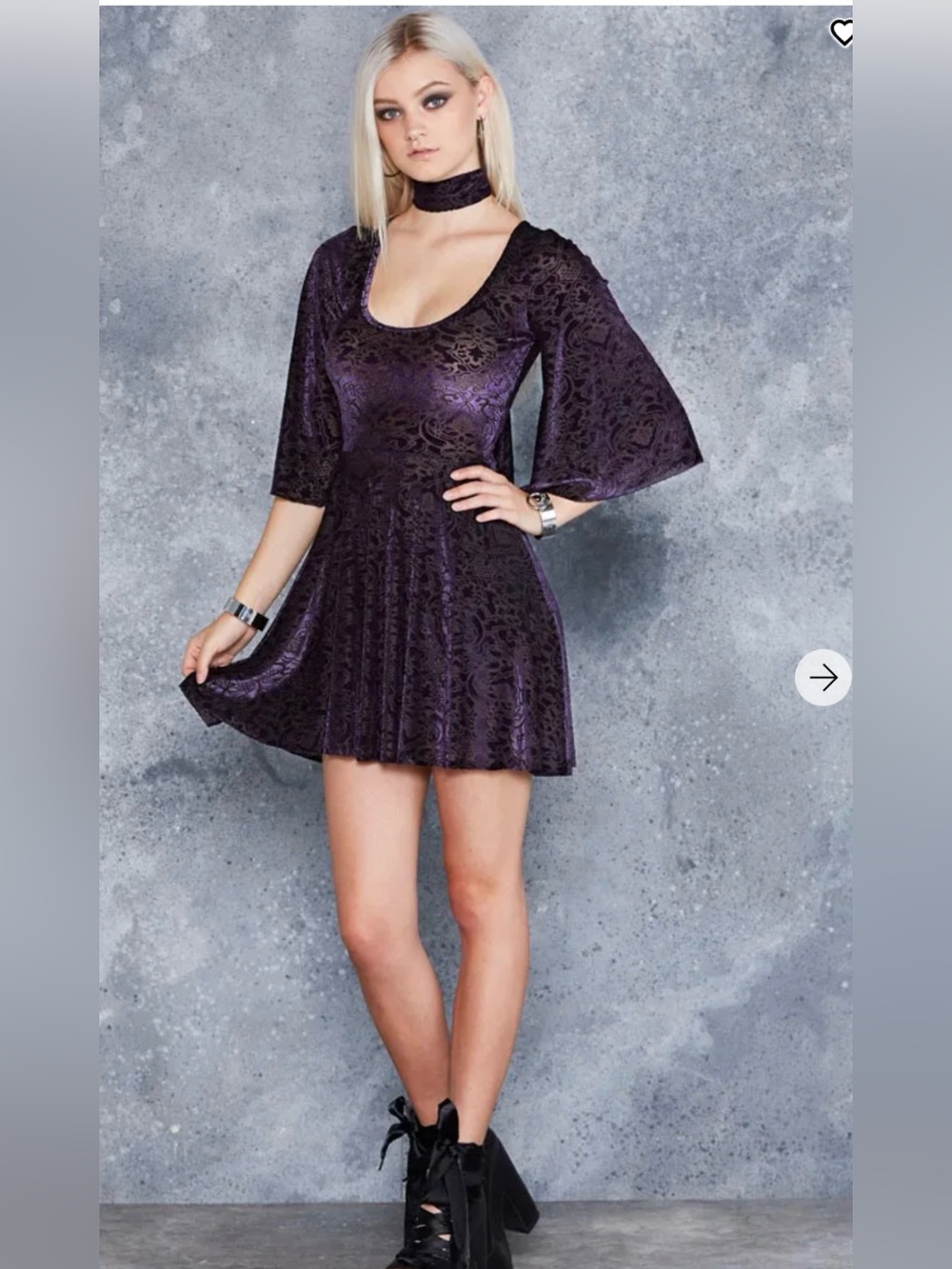 BlackMilk burned velvet jewel kimono dress